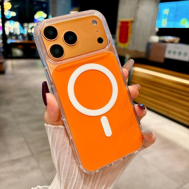 Совместимо с iPhone 17 Pro, 16, 15 Max и 14: Магнитный прозрачный противоударный защитный чехол