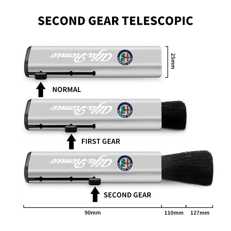 DGJLS1 Car Retractable Cleaning Brush Air Conditioner Computer Cleaning Brush For Alfa Romeo serpent Giulia 159 156 MITO Stelvio 147