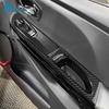 Настоящая мягкая карбоновая наклейка для Renault Clio 3 2013 2014 2015 2016 2017 2018 LHD RHD Автомобиль Кнопка переднего окна Внутренняя внешняя отделка