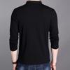 Мужская деловая повседневная футболка-поло с длинным рукавом, летняя удобная и дышащая однотонная футболка