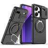 Магнитное Металлическое Кольцо-Подставка Бронированный Чехол Для Xiaomi Redmi Note 13 Pro Plus 5G Раздвижное Окно Защита Камеры Чехол-Оболочка Для Телефона
