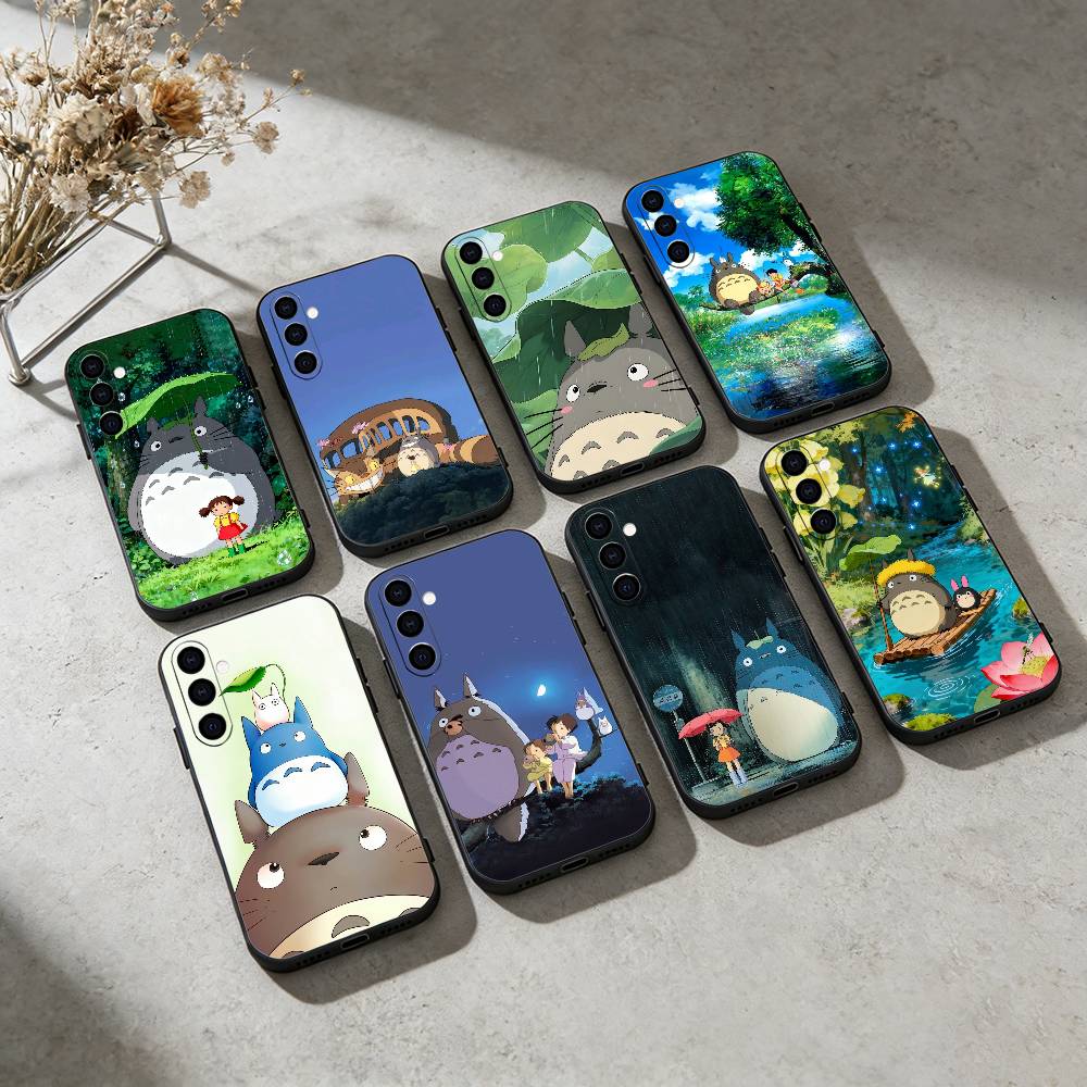 Cartoon Cute T-Totoros Phone Case For Samsung Galaxy A91,80,73,72 ,71,53,52,32 ,31,22,21s,20,Soft Black Case