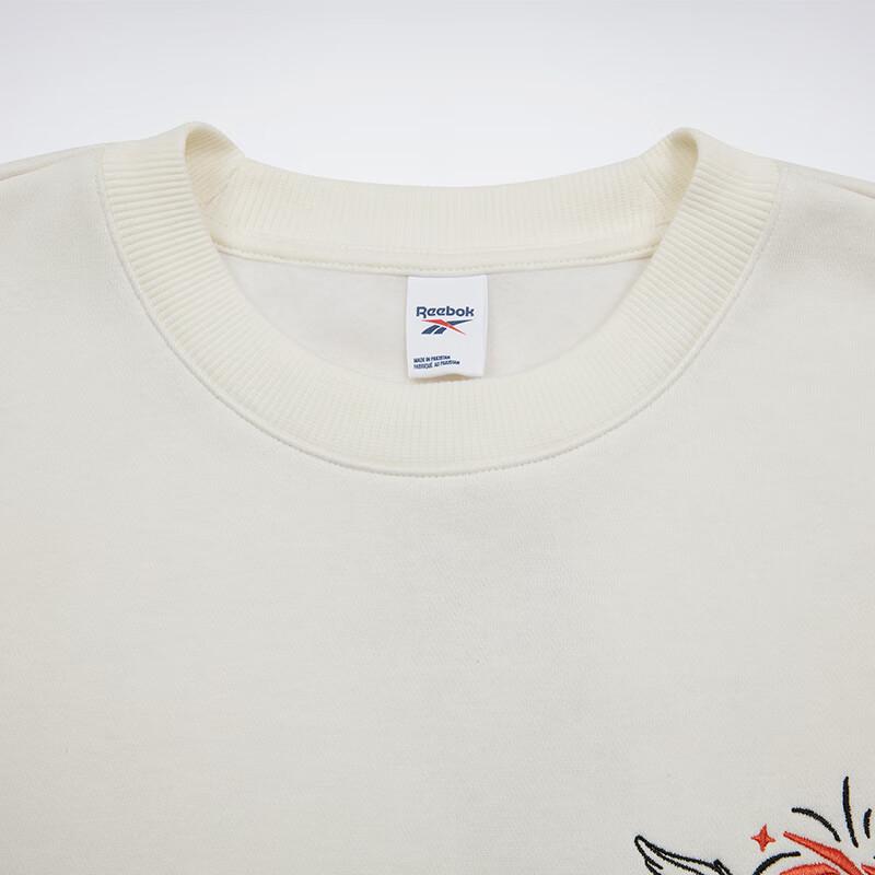 Reebok Пуловер с длинными рукавами и вышивкой Looney Tunes, топы унисекс, розовый, белый HM3546