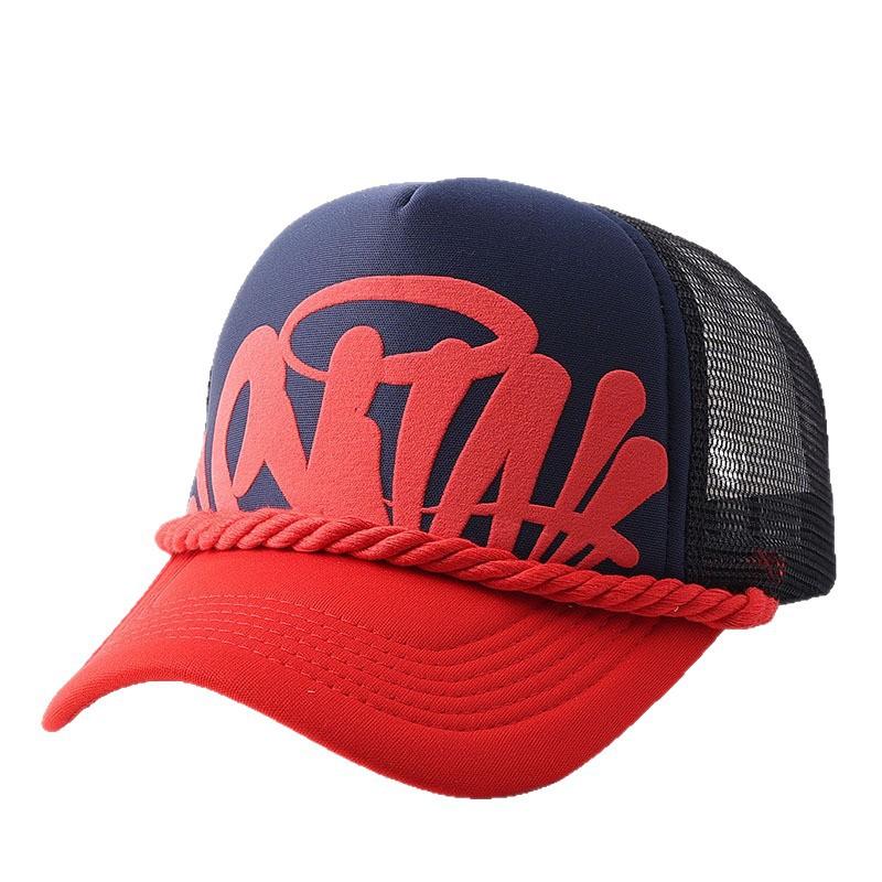 New foam thick rope baseball cap mesh hip hop print truck cap summer hat