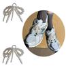 Stylish Shoe Clip Detachable Bowknot Shaped Shoe Charm Imitation Pearl Beaded Butterfly Shoes Buckle Party Accessories
