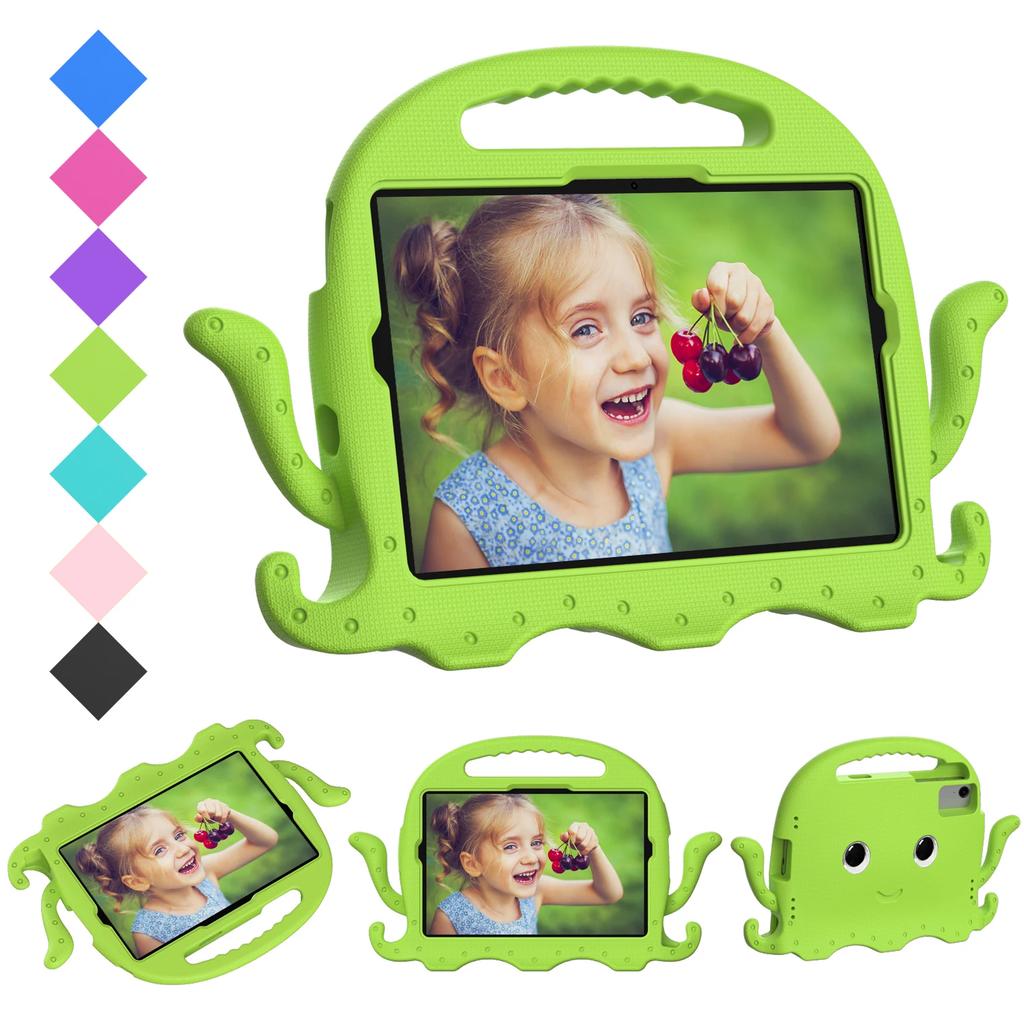 Kids Case for Pad 6 5 Pro 11 inch Redmi Pad 2 Pad SE 11" Protective Washable EVA Octopuses Cartoon Tablet Cover