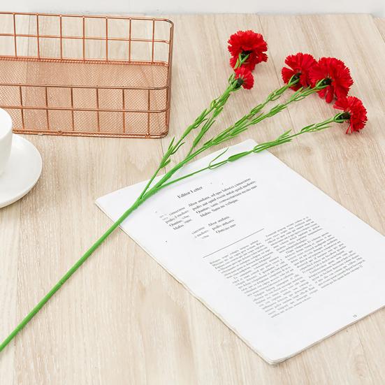 1 ветка, имитация цветка, реалистичная, легкая в уходе, гибкая, модная цветочная композиция, искусственная ветка цветка гвоздики на День матери