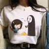 Studio Ghibli Spirited Away Hayao Miyazaki Kawaii Print T -Shirt Women Harajuku Aesthetic Tshirt White Tops Anime Female T Shirt