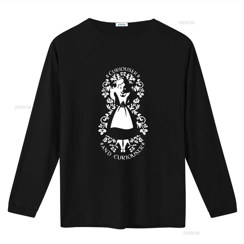 J1172 Curiouser And Alice Film Cult Hatter T Shirt vintage Washed Comfortable homme graphic Stretched Breathable Versatile Soft