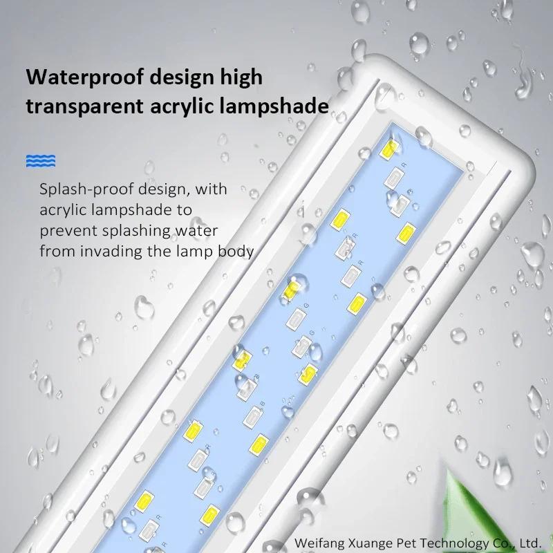 Высокая яркость светодиодной рамки для аквариума с зажимом ультратонкий дизайн улучшенный синий белый свет для растений 220 В водонепроницаемый