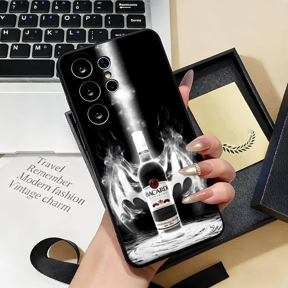 B-Bacardi Phone Case For Samsung S26 S25 S24 FE S23 S22 S21 Plus S20 Ultra Note20Ultra Black Soft Shell