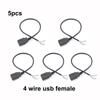 5pcs/lot 2pin/4Pin USB 2.0 Power Supply Cable Female Male Wire Jack Charging Extension Connector Wire 5V 30cm