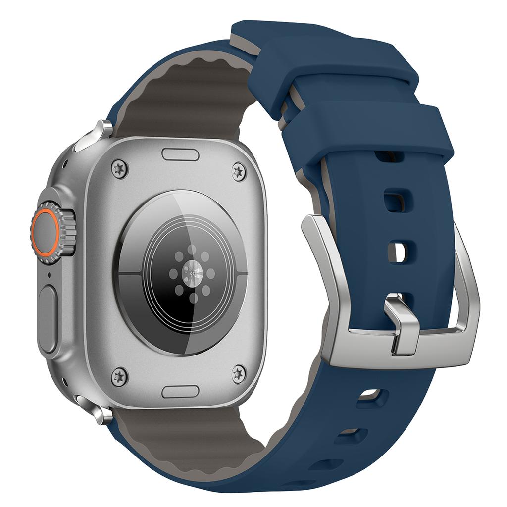 For Apple Watch 10 46mm / Ultra 2 / Ultra 49mm / 9 8 7 45mm / SE (2023) SE (2022) SE 6 5 4 44mm / 3 2 1 42mm Strap Silicone Fitness Tracker Band