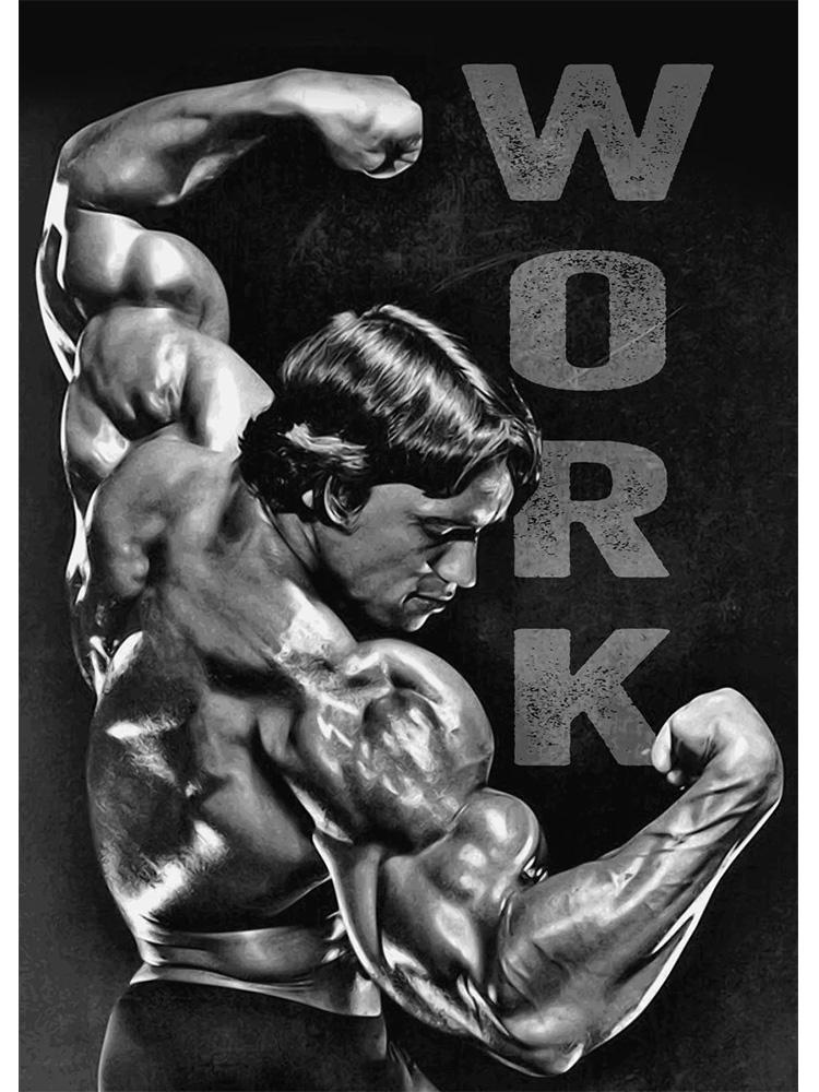 Мотивационный постер для бодибилдинга и принт на холсте, картина Арнольд Шварценеггер, фитнес, настенное искусство для спортзала, спальни, домашний декор