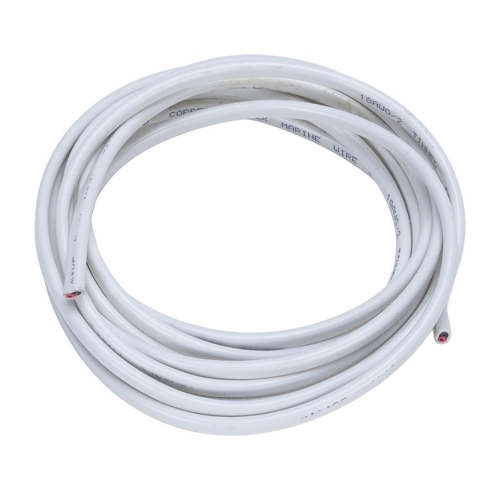 10ft 18 Gauge Marine Wire 2 Core Twisted Insulated 600V UL Certified Waterproofing Boat Electrical Cord for RV Trailer