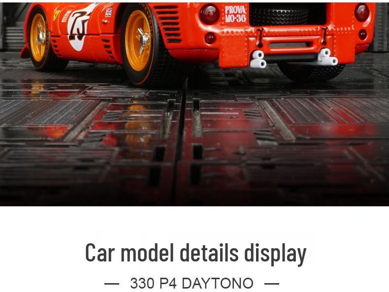 Bburago 1967 Ferrari 330 P4 Daytona Le Mans Модель винтажного гоночного автомобиля