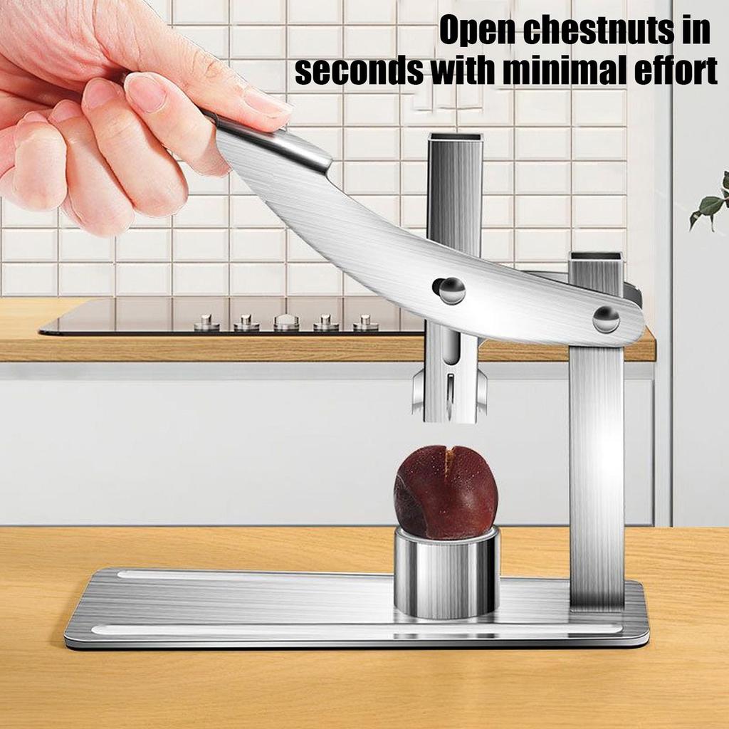 Chestnut Cutter Tool Stainless Cracker Portable Nutcracker for Walnuts Pecans Chestnuts Seniors Elderly Weak Hands Kitchen