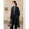 Женское двустороннее шерстяное пальто из кашемировой смеси