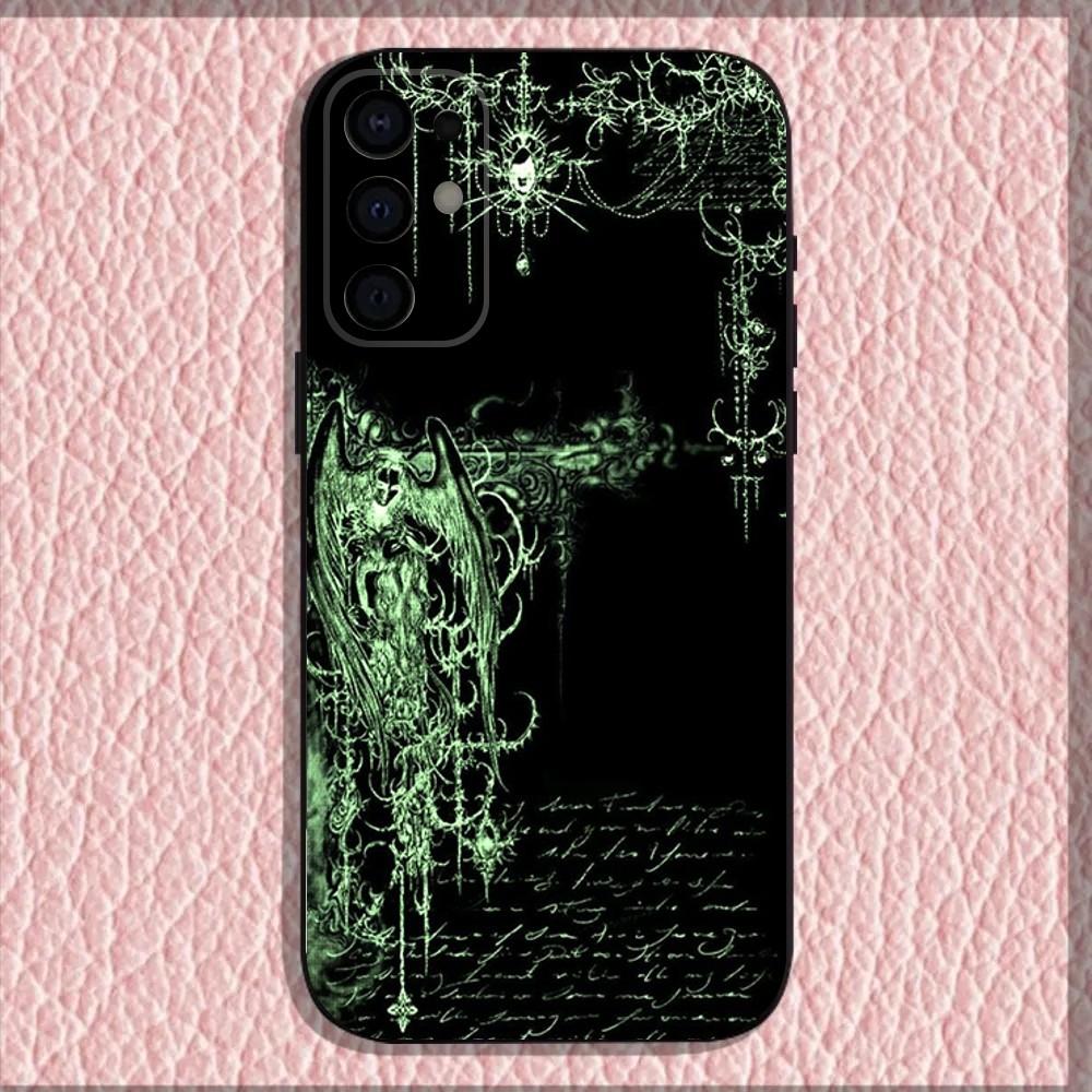 Готический Кибер-Сигил Чехол для Телефона Для Samsung S25,S24,S21,S22,S23,S30,Ultra,S20,Plus,Fe,Lite,Note,10,9,5G Черный Чехол