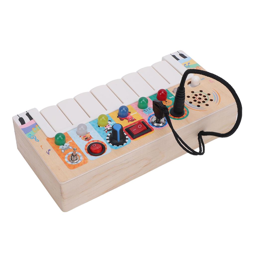 Электронная доска-игрушка для малышей Многофункциональная деревянная доска для практики игры на пианино для раннего развития Да