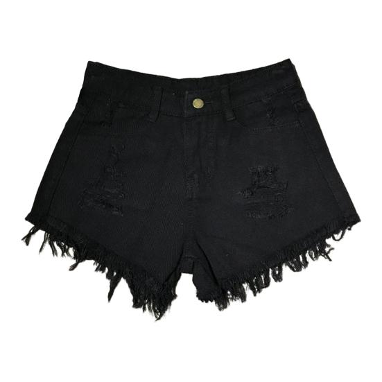 Женские обрезанные джинсовые шорты с высокой талией, рваные джинсы с потертым краем