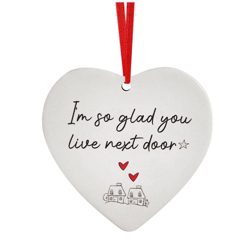 Подвесное украшение в форме сердца Акриловое Я Ты Жил По Соседству Украшения для рождественской елки на День святого Валентина Годовщину Новый