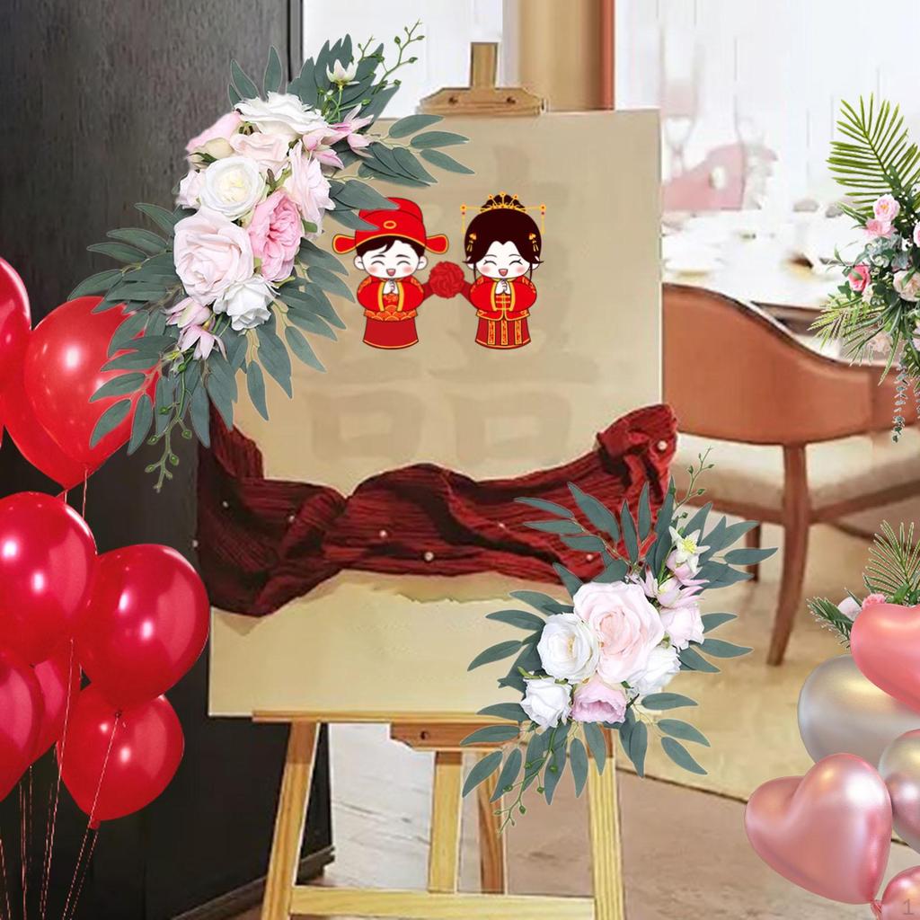 Свадебная арка с цветами, угловой цветочный ряд, декор, подвесная цветочная гирлянда для входной двери для