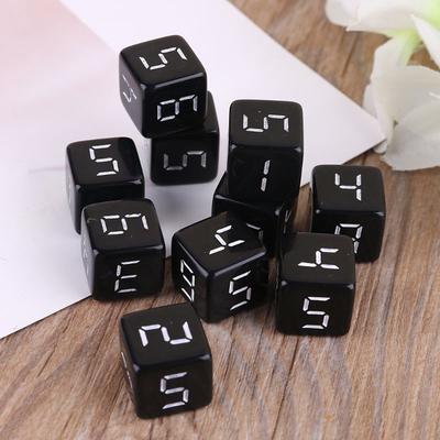10 шт. D6 шестигранные игральные кости квадратные для вечеринки, ночного клуба, ролевые игры 15 мм