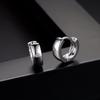 LUOTEEMI Small Hoop Earrings Piercing Huggie Earrings for Women or Men Brincos Jewelry White Cubic Zirconia Earrings