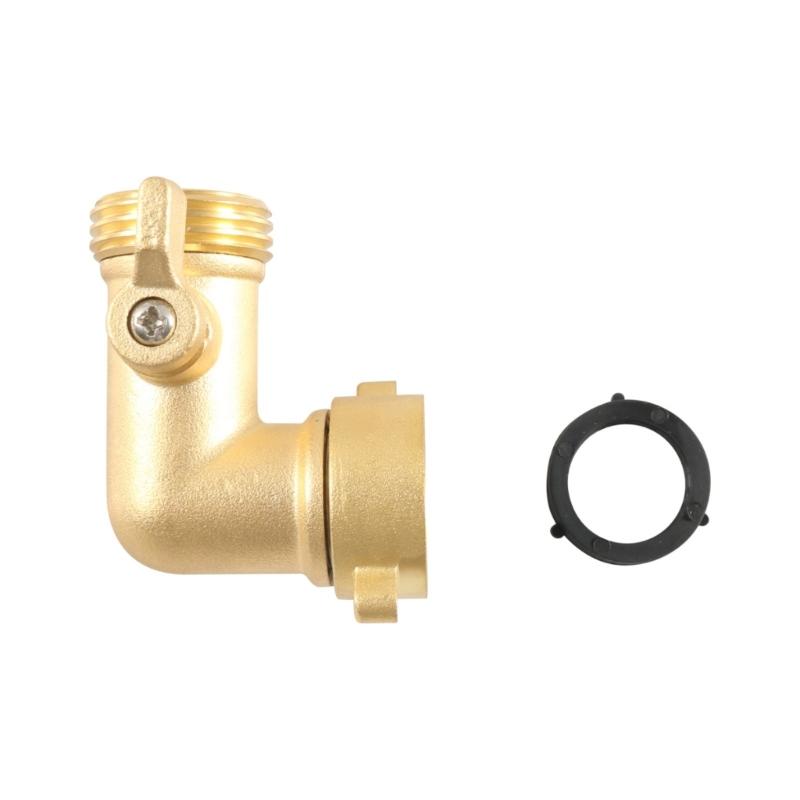Brass RVs Water Inlet Connector 3/4GHT Ball Valves with Switches Space Saving Design Universal Compatibility
