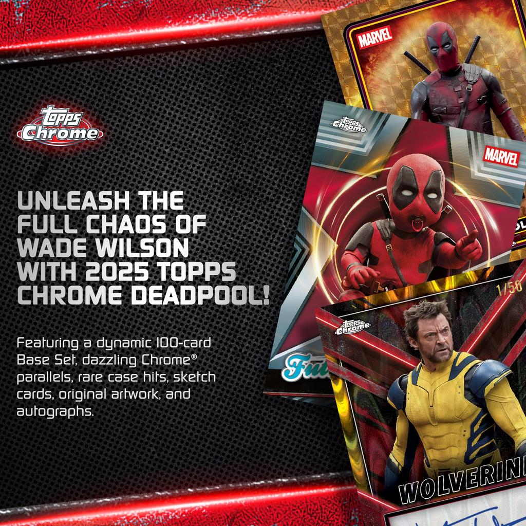 2025 Topps Chrome Дэдпул Заводская запайка Стоимость - - Коробка.