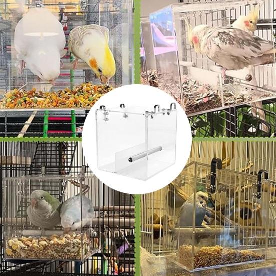 Bird Feeder Large Capacity Spacious Mess-Free Easy Storage No Spill Design with Hanging Hook Easy Food Replenishment Bird Feeder