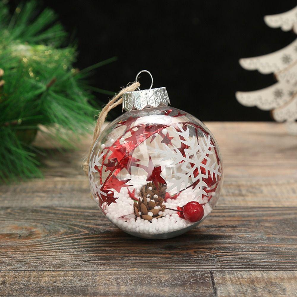 Transparent Christmas Pendant Ball Round Christmas Tree Decorative Festival