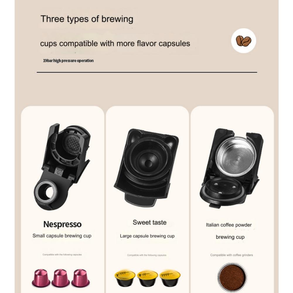 Italian Capsule Coffee Machine Portable Office Commercial Small Household American Coffee Pot 19pa
