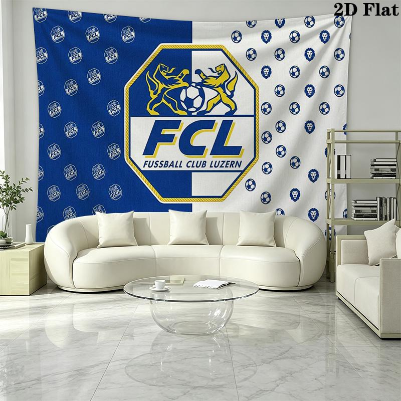 Luzern FC Wall Tapestry Aesthetic Wall Hanging Printed Fabric Blanket Decorative Tapestries for Bedroom Living Room Home Decor