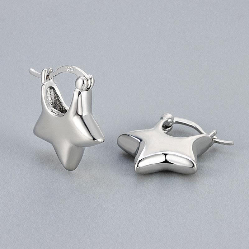 925 Sterling Silver Earrings For Women Trendy Gold Color Geometric Earring Jewelry Prevent Allergy Party Accessories Gift