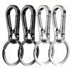 4pcs Unisex Key Chain Stainless Steel Gourd Buckle Carabiner Keychain Waist Belt Clip Keyring Anti-lost Ring Buckle Car Decor Gifts