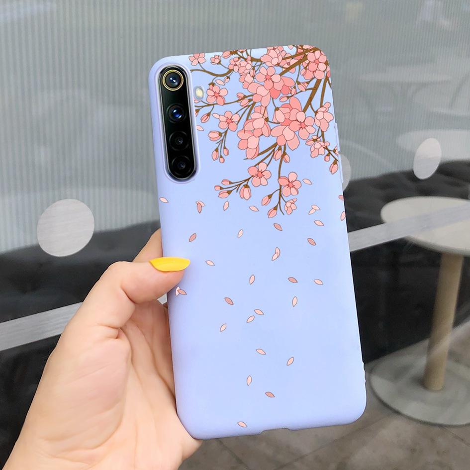 Для Realme 6 6 Pro Чехол Милые Узоры Молочной Коровы и Цветов Мягкая Задняя Крышка Для OPPO Realme 6 6S 6Pro RMX2061 Coque Funda Realme6 Capa