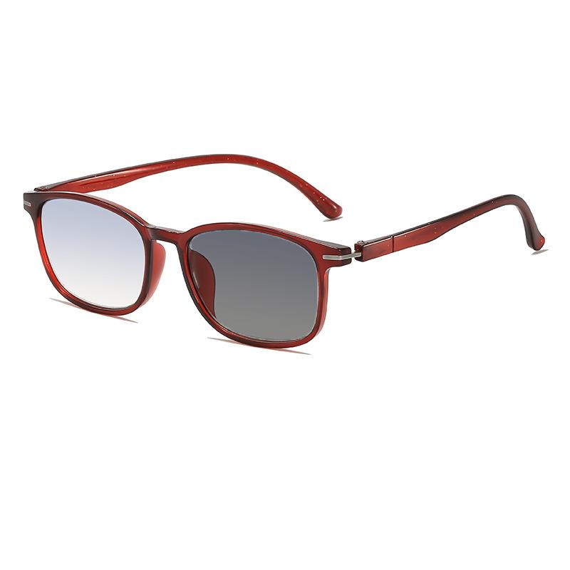 Intelligent Color Changing Far Sight Glasses New Fashion Square Frame Reading Sunglasses Prescription Photochromic Eyeglasses