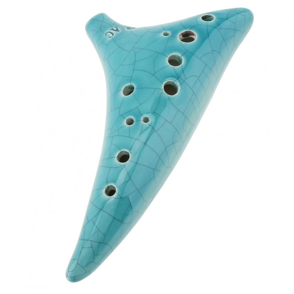 Керамическая окарина Alto ToneC с 12 отверстиями и сумкой для переноски со шнуром для песенника, хороший подарок, музыкальный инструмент для начинающих