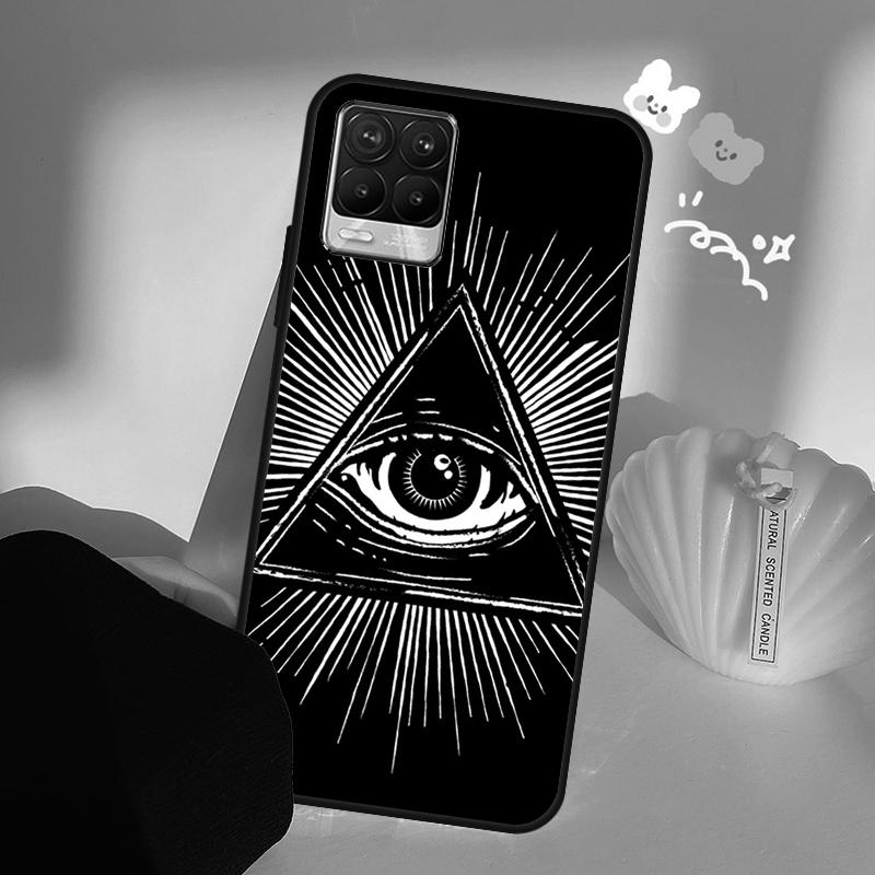 Чехол Illuminati Eye Occult Pyramid для Realme GT7 Pro GT6 C65 C67 C61 C53 C55 C51 C25 C63 C71 C75 11 12 13 14 15 Pro Plus