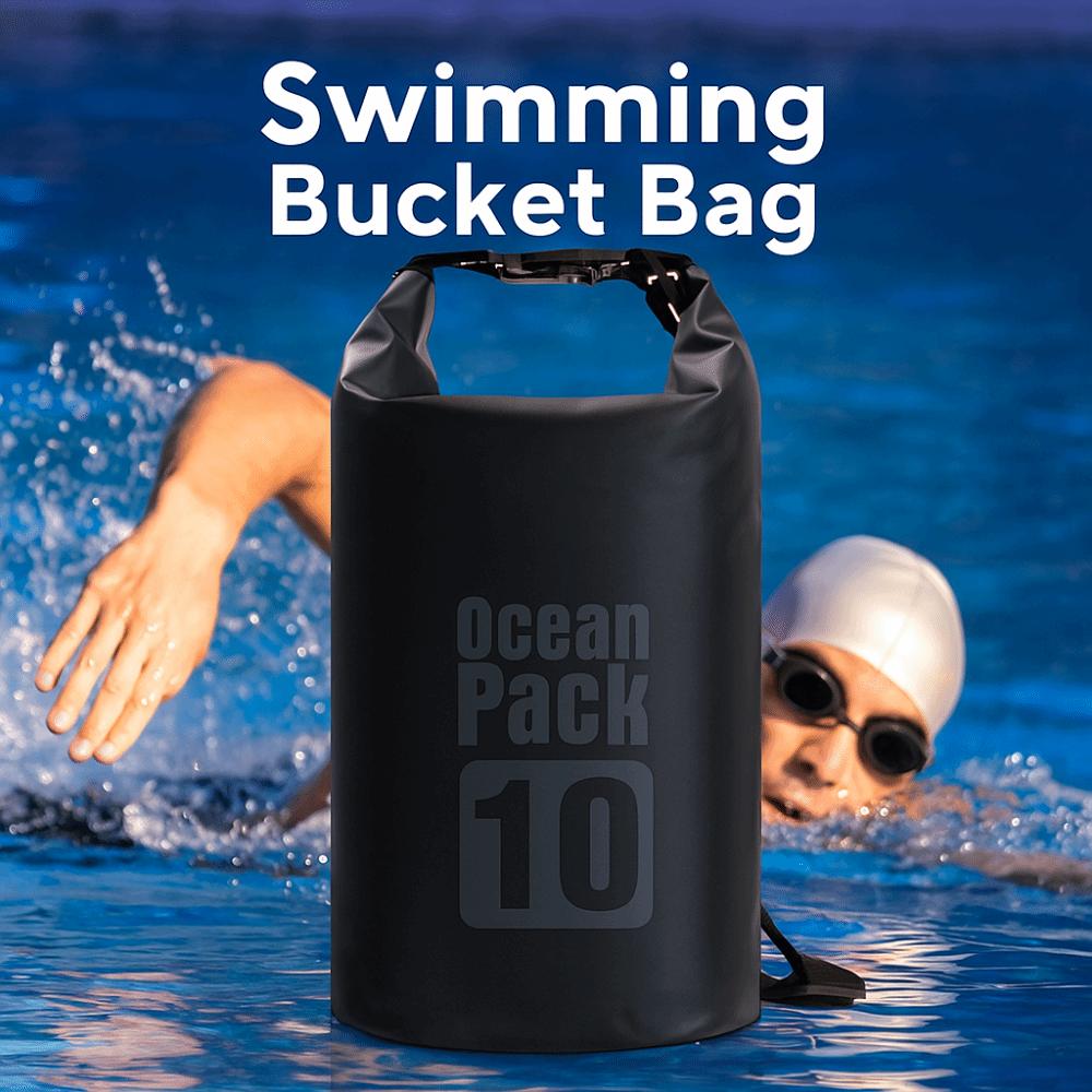 Waterproof Waterproof Dry Bag 10L Beach Backpack Swimming Bucket Bag Outdoor Travel