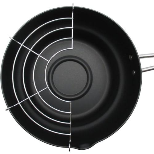Maruyama 18cm Tiered Tempura Pan (with strainer) for Deep Frying, Perfect for Lunch Boxes and Small Tempura Fryers, Made in Japan, C27186, Induction C