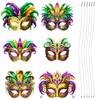 6Pcs DIY Carnival Masquerade Mask Venetian Party Half Face Mask Mardi Gras Mask  Party Makeup Ball