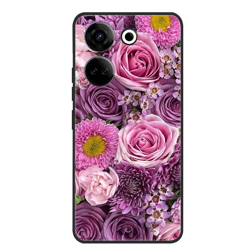Для Tecno Camon 20 Pro 4G Чехол Мягкий Черный Силиконовый Бампер Чехол-бабочка для Телефона для Tecno Camon 20 Pro 5G Чехлы Camon20 Funda
