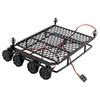 Roof Rack with LED Strip for 1/10 Traxxas Defender Tamiya Cc01 Axial Scx10 Rc Prts Accessories