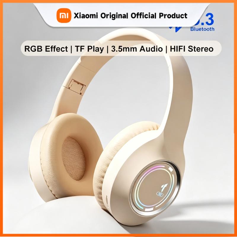 Xiaomi M3 Light-emitting Bluetooth Headset Folding LED Card Wireless Headset TYPE-C Charging Multi-scene Use Game Office