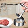 Burger Press Stainless Steel Burger Smasher Round Bacon Press Multifunctional Kitchen Tool for Beef Chicken Turkey