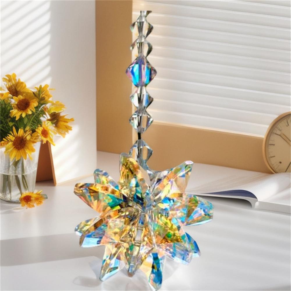 1pc Suncatcher For Window Hanging Office Rainbow Maker Gift For Her Aurora Crystal Beads Pendant Window Hanging Decor