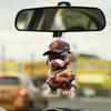 Car Rearview Mirror Pendant Hanging Decoration with Lanyard Easy To Hang Realistic Design Animal Shaped Christmas Tree Ornament